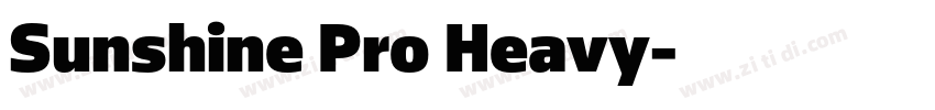Sunshine Pro Heavy字体转换